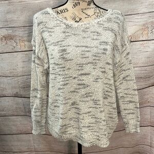 Alice + Olivia Sweater Marled Gray Size XS Crewneck Pullover